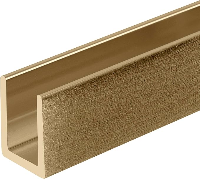 Brixwell SDCD38ABRS-CCP23 Antique Brass 3/8" Fixed Panel Shower Door Deep