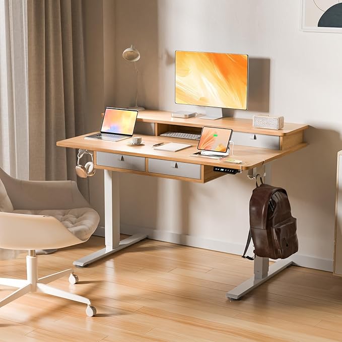 48 * 30 Inches Electric Standing Widened Desk Adjustable Height