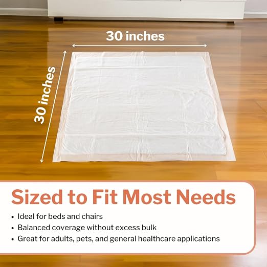 McKesson Ultra Underpads, Heavy Absorbency, Elderly, 30 x 30 in, 10 ct | Disposable Chux for Adults, and Baby, Pee Pads, Incontinence Bed Pads