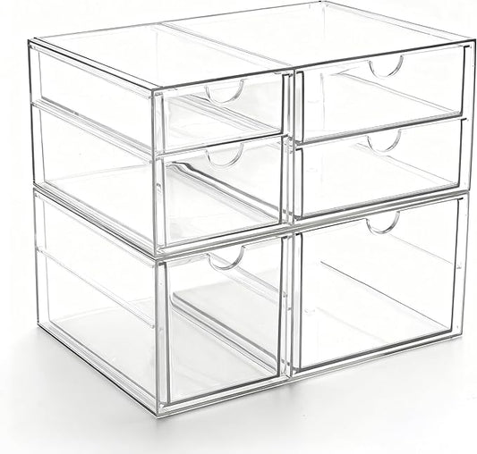 Prsildan Acrylic Drawer Makeup Organizer