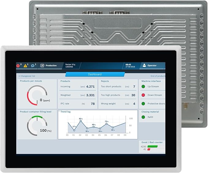 10.1-Inch Industrial Touch Screen Monitor, Ratio 16:10 Embedded PCAP