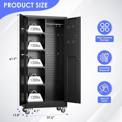 SUXXAN Broom Closet Storage Cabinet