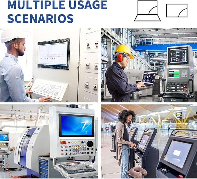 15-Inch Industrial Embedded Panel PC, Ratio 4:3 Multi-Touchscreen-Monitor