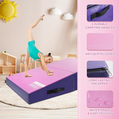 Kangaroo Hoppers Incline Gymnastics Mat, Skill Training, Home Gym Exercise