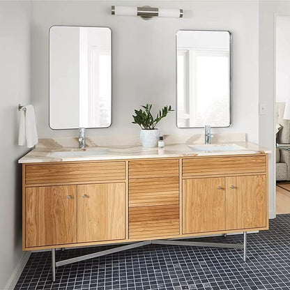 ANDY STAR 30"x48"Chrome Bathroom Mirror, Large Wall Mirror