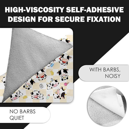 27.6" Cat Grooming Wrap, Self Adhesive Cat Wrap for Cutting Nails, Anti-Escape Calming Cat Swaddle Wrap for Medicine Ear Cleaning, Cow Anti-Scratch Cats Burrito Restraint Blanket, Pet Tool (6-10 lbs)