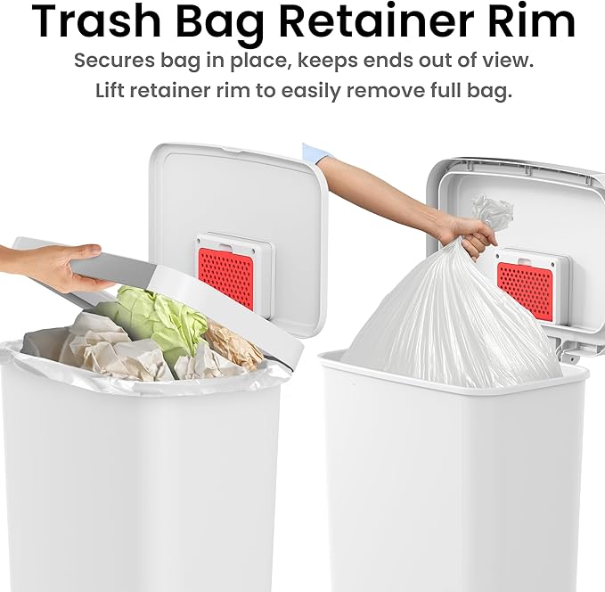 iTouchless SoftStep 13.2 Gal / 50L Step Pedal Kitchen Trash Can