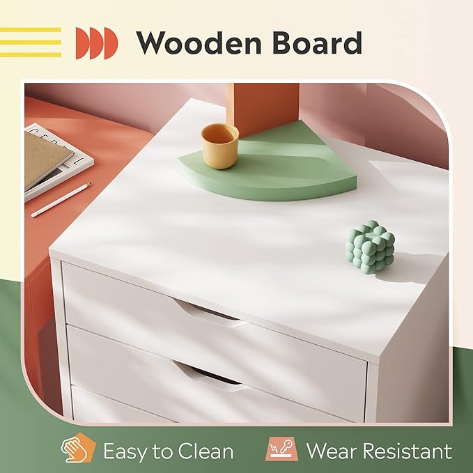 DEVAISE 5-Drawer Chest, Wood Storage File Cabinet