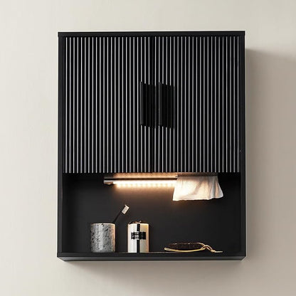 Modern Fluted Bathroom Wall Cabinet