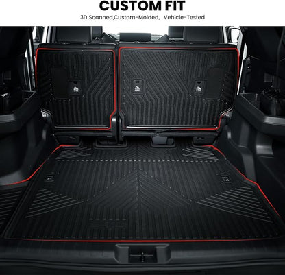 LASFIT Trunk Mat&Backrest Mat for Toyota 4Runner 2025-2026 5-Seater Gas Only(Not Fit Hybrid or 7-Seater), All Weather TPE Custom Fit Cargo Liner for 6th gen 4Runner SR5/TRD/Limited Cargo Mat