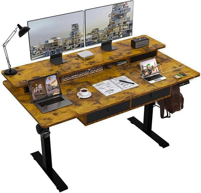 Electric Standing Desk, 63 * 30 Inches Adjustable Height