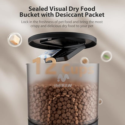 IMIPAW Automatic Cat Feeder, 5G WiFi Cat Food Dispenser