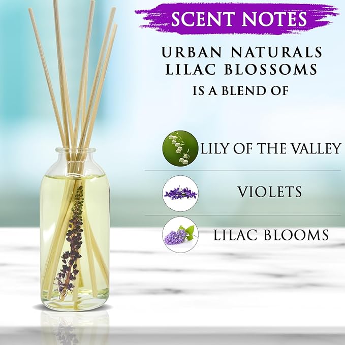 Urban Naturals Lilac Blossoms Reed Diffuser Set | Made