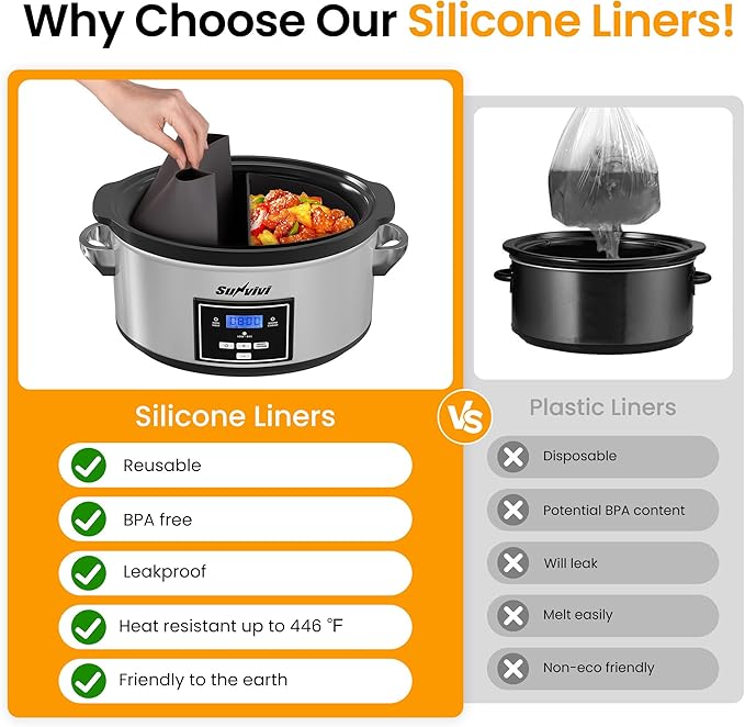 Sunvivi 6 Quart Programmable Slow Cooker