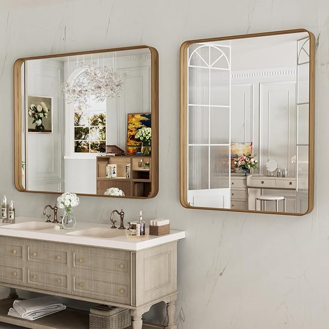LOAAO 40X32 Inch Bathroom Mirror