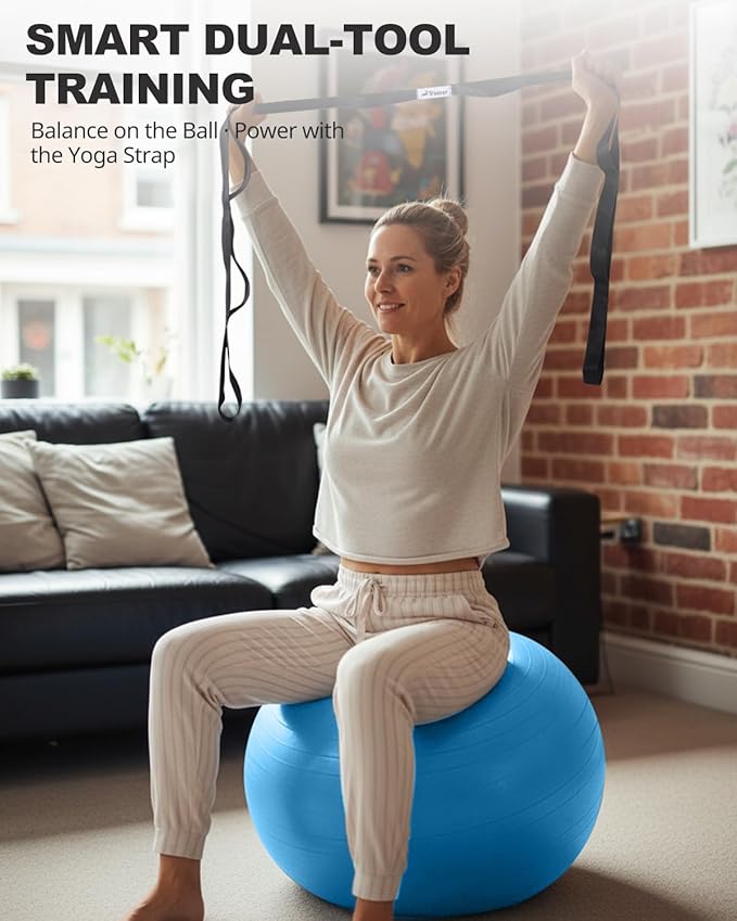 Trideer Exercise Ball for Yoga, Pilates & Fitness – Stability Ball Equipment