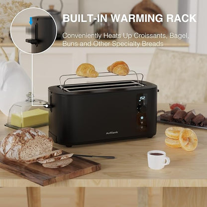 Toaster 4 Slice Long Extra Wide Slot 1.5"