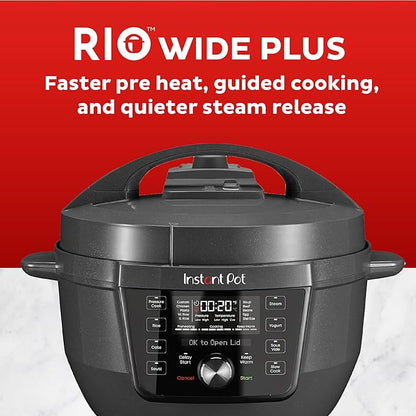 Instant Pot RIO Wide Plus, 9-in-1 Electric Pressure Cooker, 35% Larger Cooking