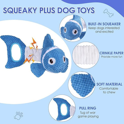 Squeaky Dog Toys - Plush Toy, Durable, Stretchy, Keeps Dogs Busy, Interactive Dog Toys Stress Release Game for Boredom Suitable for Small Medium and Large Dogs