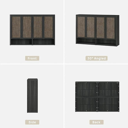 SICOTAS Rattan Shoe Storage Cabinet
