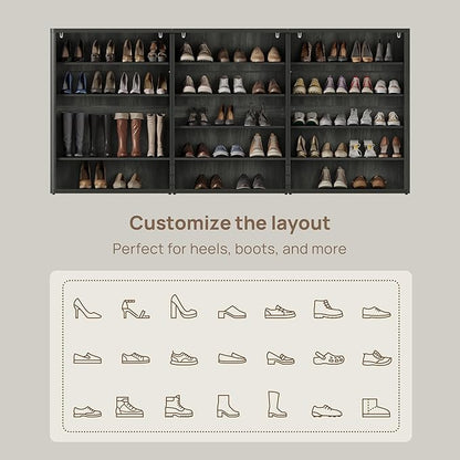 SICOTAS Rattan Shoe Storage Cabinet