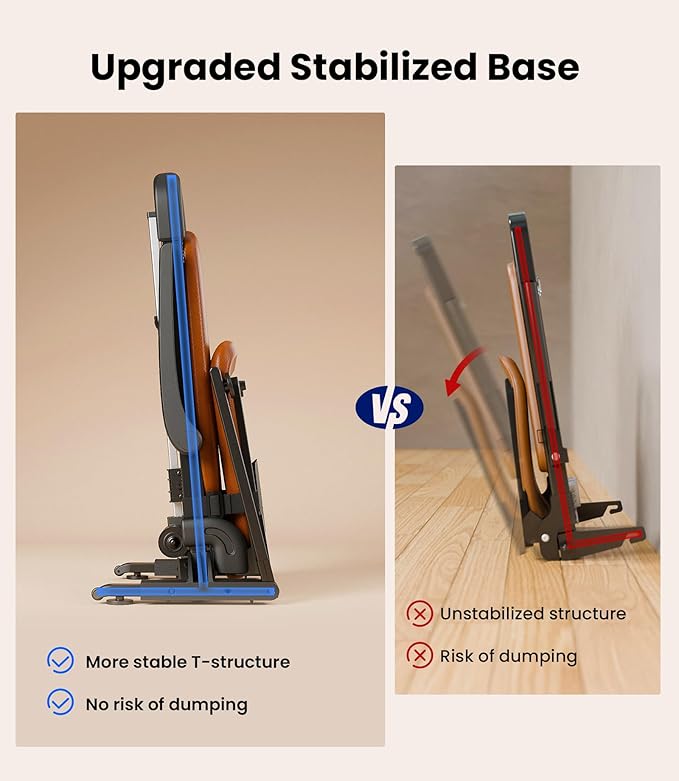 VOCIC Upgrade Electric Floor Lift for Elderly Falls, Heavy Duty Lift Chair with T-stabilized Base, Help You Get Up from Floor, Support Up to 440 LBS, AX15 (Orange)