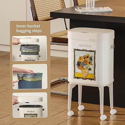 MRBIN Metal Motion Sensor Kitchen Trash Can