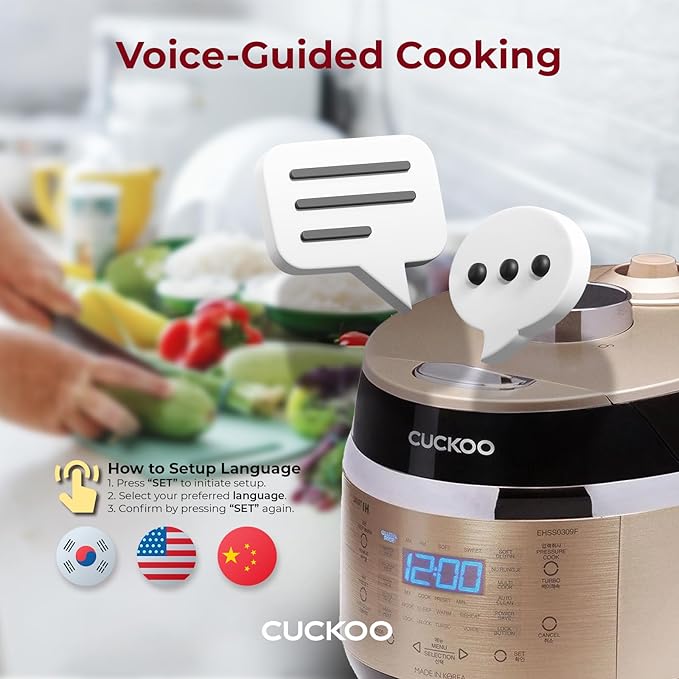 CUCKOO High Pressure Rice Cooker 3-Cup Uncooked / 6-Cup Cooked