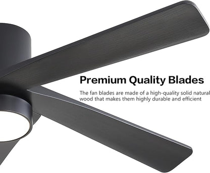 WINGBO 48 Inch Flush Mount DC Ceiling Fan