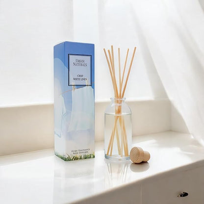 Urban Naturals Crisp White Linen Reed Diffuser Gift Set |