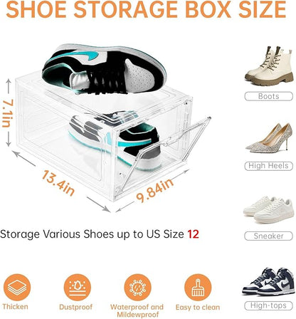 12 Pack Large Shoe Storage Box, Shoe Containers