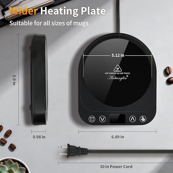 Smart Coffee Mug Warmer, 50W Fast Heating Coffee Warmer