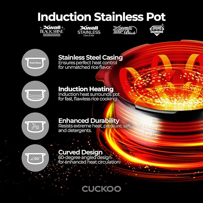 CUCKOO CRP-JHR1009F | 10-Cup Induction Heating Pressure Rice Cooker | 19 Menu