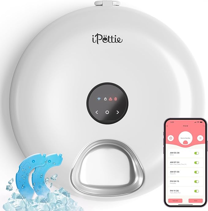 iPettie Donut Frost WiFi 6 Meal Automatic Wet Food Feeder