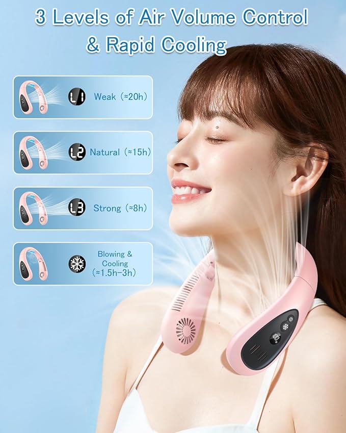 GAITIR Neck Air Conditioner, Portable Neck Fan