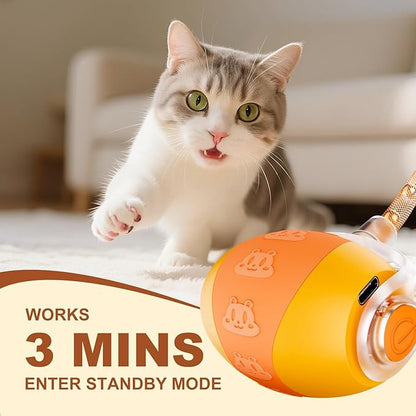 New Fi Smart Interactive Cat Toy Ball with Remote Control & Sound | Motion-Activated Automatic Cat Toy with 2 Elastic Tails, Red Dot & Find Function for Indoor Cats & Kittens