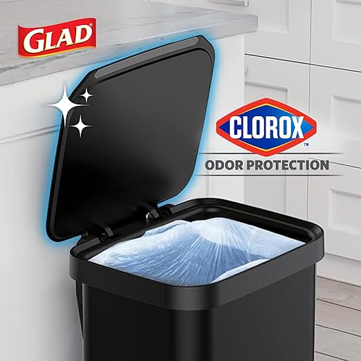 Glad Stainless Steel Step Trash Can, Series 2