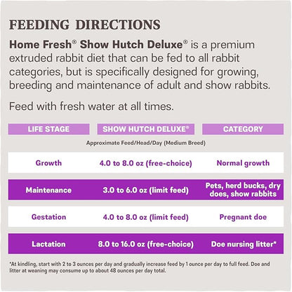 Blue Seal Fresh Show Hutch Deluxe 17 Rabbit Food - Resealable Packaging to Hold in Freshness, Promotes a Healthy Digestive System and Proper Intake - 4.5 LB Bag