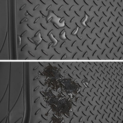 PIC AUTO Heavy Duty Cargo Liner, Trimmable All-Weather Rubber Trunk Mat for Cars, SUVs, Vans & Trucks, Anti-Slip Backing, Durable Protection, Large, Black
