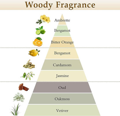 XEPTLE Reed Diffuser Set, 7.04 oz Oud & Bergamot Scent Diffuser