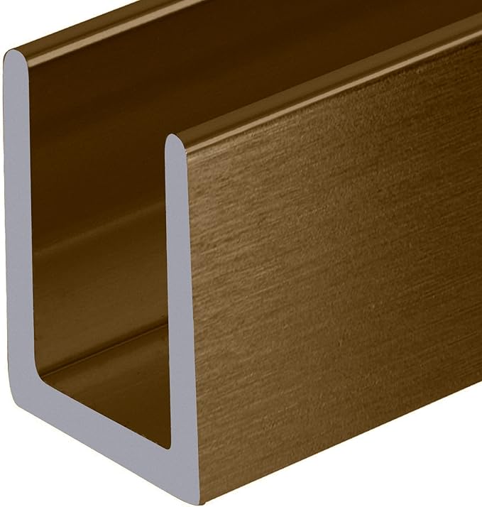 Brixwell SDCD38BBRZ-CCP23 Brushed Bronze 3/8" Fixed Panel Shower Door Deep