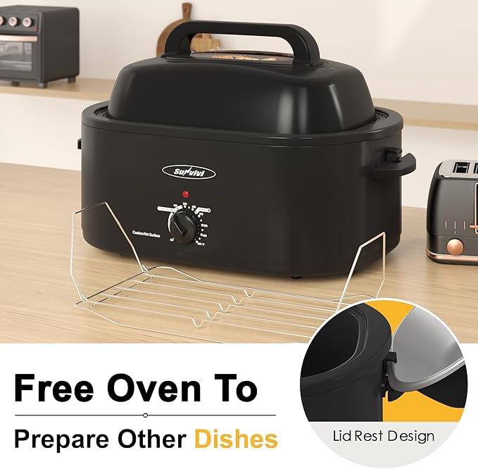 Sunvivi 26lb 22-Quart Roaster Oven, Electric Roaster Oven