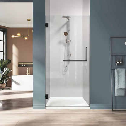 Bathroom Frameless Shower Door 36" W*72" H, 5/16" Clear Tempered Glass Hinged