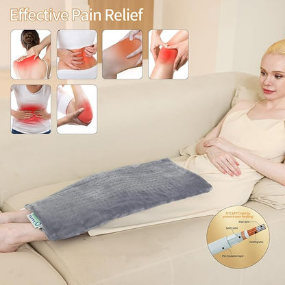 Massaging Weighted Heating Pad for Back Pain Relief, Heating Pads for Neck