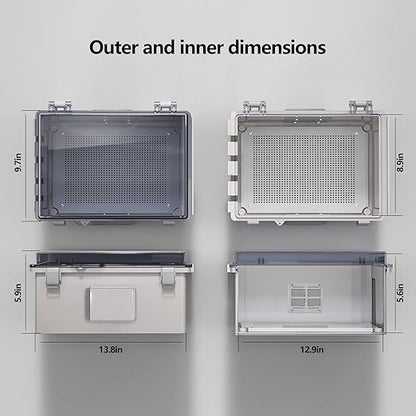 ABS Electrical Junction Box, Ventilated Design, Cable Grommets, IP65 Waterproof
