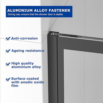 Mainzel 30" W x 76" H Fixed Shower Glass Panel, Frameless 3/8" ANSl Tempered