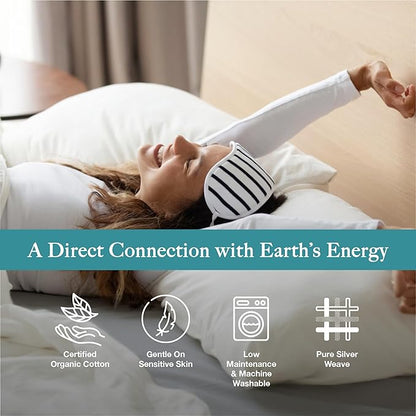 Tier One Home Fitted Grounding Sheets for Earthing, 5% Silver Fiber + 95% Certified Organic Cotton for Better Sleep and Pain Relief. Deep Pockets. Includes Grounding Wristband & Cords (Full)