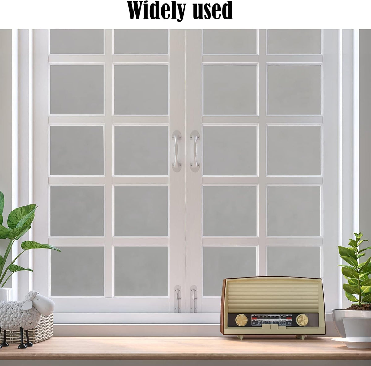 Niviy Window Darkening Film Day and Night Privacy Window Cling Sun Blocking Glass Door Window Cover Gothic Decor for Bedroom,Garage, Renter House (Grey, 35.4 x 78.7 inch)
