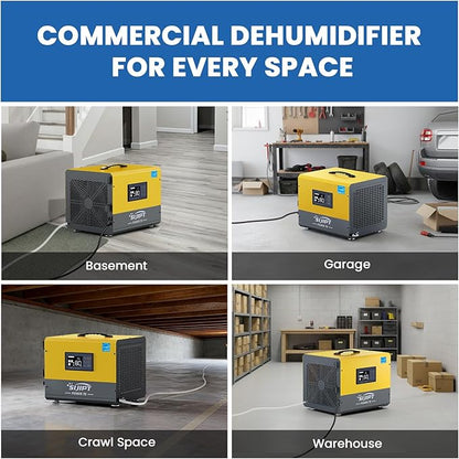 Crawl Space Dehumidifier with Pump, Sijipt 70 Pints Commercial Dehumidifier