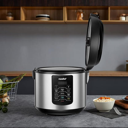 COMFEE' Rice Cooker 10 cup Uncooked/20 cup Cooked, Rice Maker, Steamer and